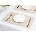 thumbnail image 6 of REGALWOVEN Placemats Set of 6 Placemats for Kitchen Dining Table Decor Washable Table Placemats Wipeable Table Mat Beige 18*12Inch, 6 of 7