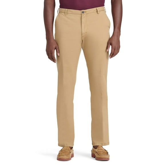 IZOD Men's Saltwater Straight Fit Stretch Flat Front Chino Pant