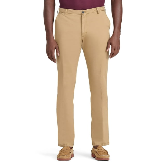 IZOD Pantalon Chino à devant Plat Extensible Coupe Droite pour Homme Saltwater
