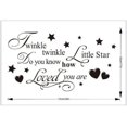 thumbnail image 4 of Twinkle Little Star Do You Know How Loved Are - Girl's or Boy's Room Kids Baby Nursery - Vinyl Wall Decal, Lettering Art Letters Decor, Quote Design Sticker, Saying Decoration, 4 of 4