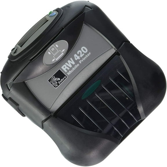 Restored Zebra RW 420 Plus Mobile Printer 4 Direct Thermal, USB/Serial/Bluetooth, Rugged Mobile Receipt/Label Printer (P/N: R4D-0UBA010N-05) (Refurbished)