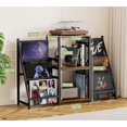thumbnail image 4 of Y&M 6-Tier Record Player Stand with Vinyl Record Storage Holds Up to 280 Albums, Turntable Stand with Album Storage, Record Shelf Display Table for CD, End Table for Home Decor Bedroom Living Room, 4 of 13