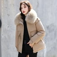 thumbnail image 5 of jsaierl Womens Winter Jacket Warm Overcoat Slim Faux Fur-Collar Zipper Thicker Coat Outwear, 5 of 9