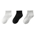 thumbnail image 2 of Bnwani Socks for Girls Winter Cotton Ankle Solid Color Sports Sweat Absorbing Socks Beige 6-8 Years 3 Pack, 2 of 3