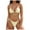 Beige, variant on Women's Triangle String Bikini Set 2 Piece Halter Swimsuits Metal Linked Swim Set (Light Green, XL)