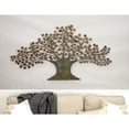thumbnail image 2 of DecMode Brown Metal Indoor Outdoor Tree Wall Decor with Leaves, 2 of 9