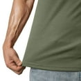 thumbnail image 4 of DecSea Mens Muscle Slim T Shirt V-Neck Longline Solid Shirt Gym Workout Athletic Tee Shirts, 4 of 9