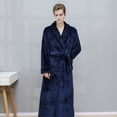 thumbnail image 5 of TOPCHANCES Men Women Couple Warm Flannel Shawl Long Bathrobe Lengthen Thicken Hooded Homewear Sleepwear Kimono Robe Coat , Autumn and Winter, 5 of 8