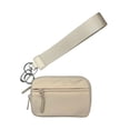 thumbnail image 3 of Wristlet Wallet for Women, Nylon Keychain Coin Purse Pouch Zippered Card Case With Id Window/Hand strap, 3 of 4
