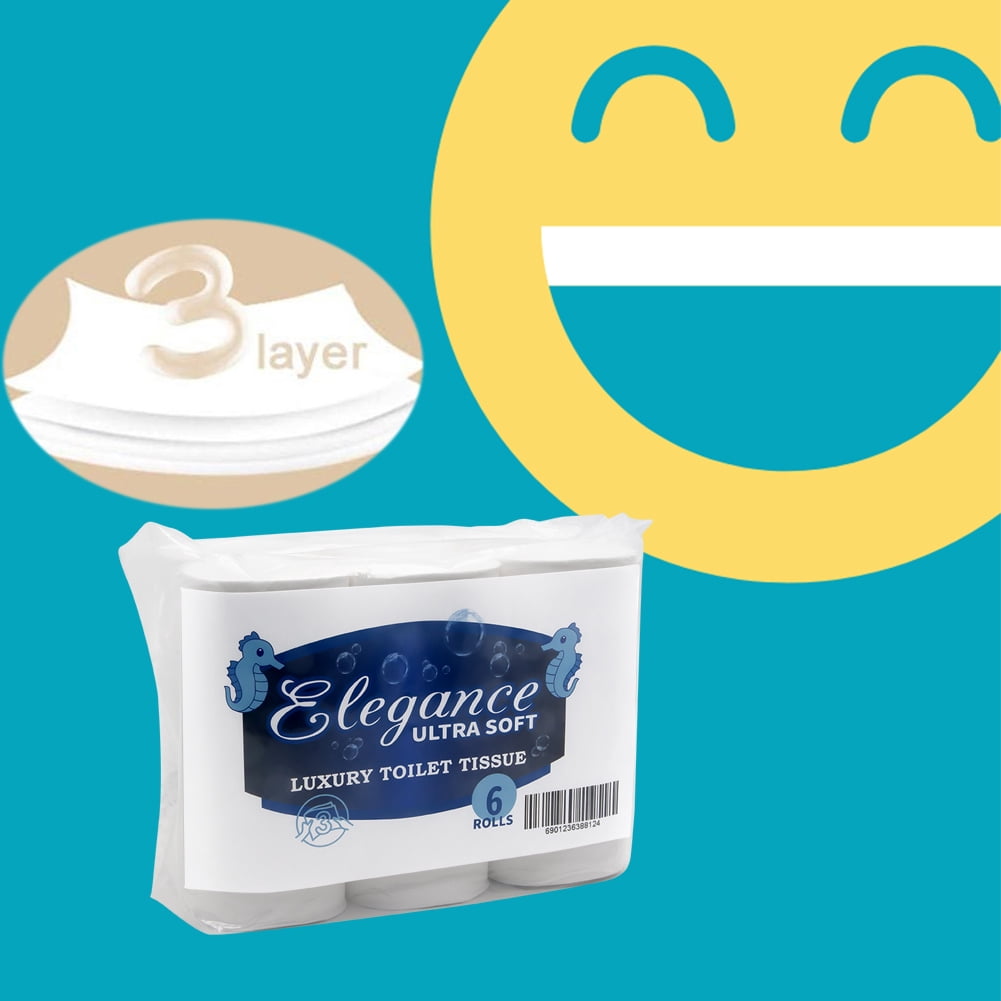 Toilet Paper, Soft Degradable Highly Absorbent 3 Layer Paper, Toilet Paper Regular Rolls 10 Rolls