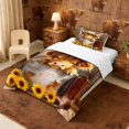thumbnail image 2 of Erosebridal Sunflower Highland Cow Twin Comforter Sets, Western Cowboy Bedding Set, 2 of 6