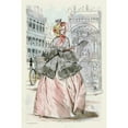 thumbnail image 2 of Henri Boutet 11x14 Gold Ornate Wood Frame and Double Matted Museum Art Print Titled - 1951 Nineteenth Century Female Modes (1908), 2 of 4
