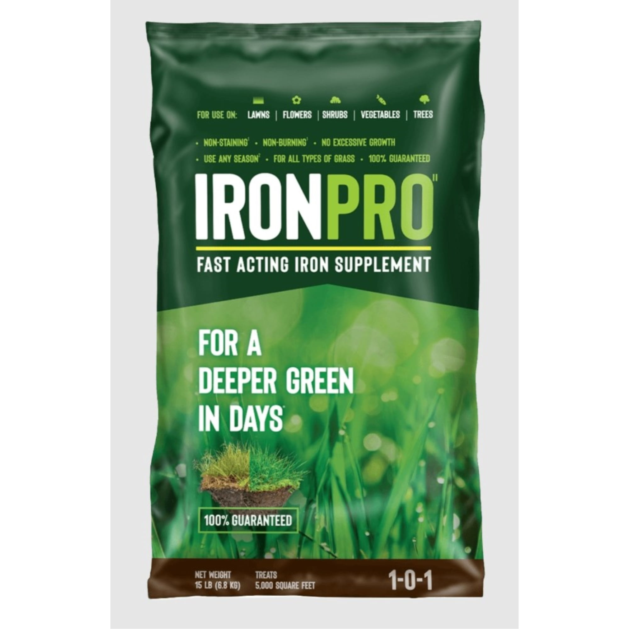 Earth Science IronPro Fast Acting Iron Supplement 101, 15 Lb. 5000 Sq
