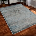 thumbnail image 2 of Linon Platinum Trellis Polyester 5'x7'6" Rug in Blue and Black, 2 of 6
