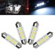 thumbnail image 3 of 4pcs coche auto 36mm festoon domo led 5050 festoon led blanco luces de lectura chip bombillas de matrícula lámpara, 3 of 3