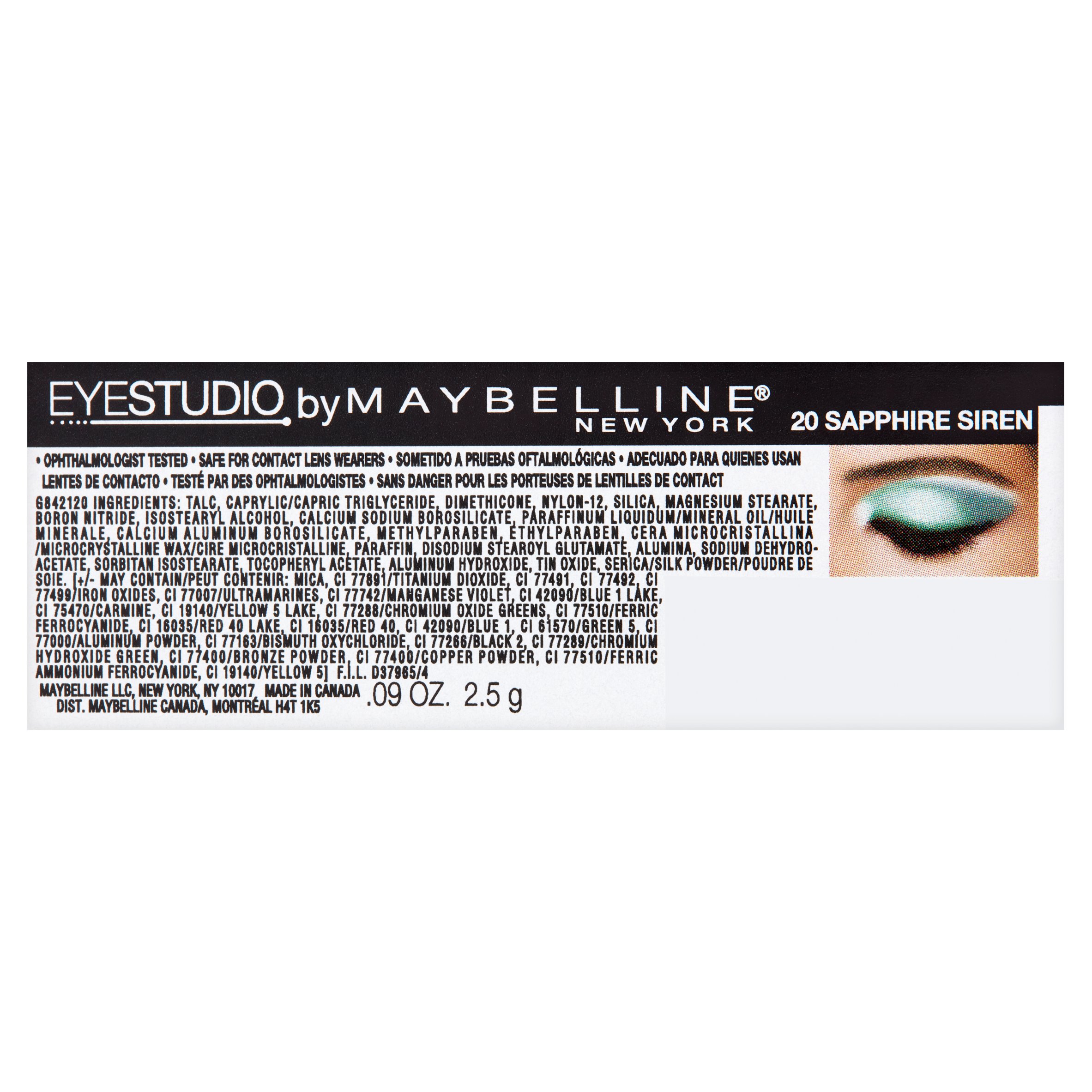 Maybelline EyeStudio Color Plush Silk Eye Shadow Quad Palette, Sapphire Siren - image 4 of 4