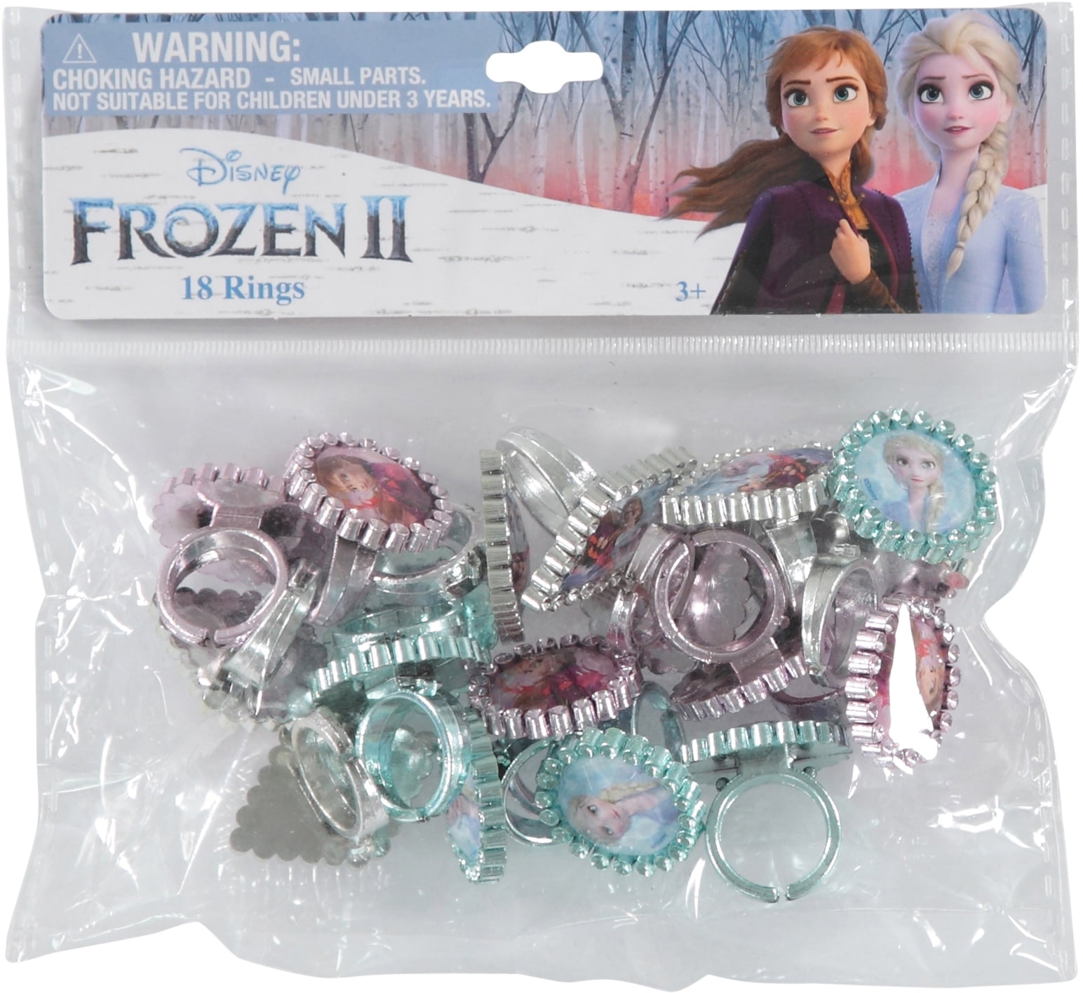 Frozen II Party Favor Rings, 18 Piece Set