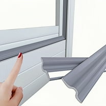 Weather Stripping for Doors&Windows, 118" Self-Adhesive PU Foam Seal Strip - Soundproofing, Insulation, Door Sweep for Interior Doors (Gray)
