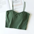 thumbnail image 4 of AherBiu Womens Crop Camisole Tank Top with Built in Bra Pajamas Tshirt Bras for Women Sleepwear Undershirts, 4 of 7