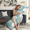 thumbnail image 5 of Wildflower Daisy Body Pillow Cover 20x54 - Long Pillow Case with Hidden Zipper - Artistic Daisy Print - Cozy & Stretchy for Maternity Use, 5 of 5
