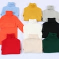 thumbnail image 3 of Family Matching Sweaters For Mom Kids, Womens Warm Turtleneck Sweater Solid Pullover Basic Tops S-XL, 3 of 6