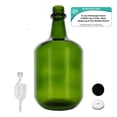 thumbnail image 2 of 3L Jug Champagne Green - White Cap with Hole, Twin Bubble Airlock, and Black Metal Cap, 2 of 5