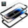 thumbnail image 2 of Dteck for Apple iPhone 15 Plus Shockproof Case, Military Grade Drop Tested Translucent with Screen Protector, Slim Protective Matte Hard Clear Back & Soft Edge Cover Phone Case, Darkblue, 2 of 6