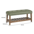thumbnail image 5 of Banc en Bois avec Assise Rembourrée, Gris et Marron, 5 of 5