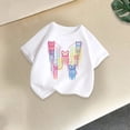 thumbnail image 4 of RMGVDSD Girls Short Sleeve Graphic T-Shirt Fashionable Casual Summer Tee Shirts for Kids Stylish Everyday T Shirt Tops 10-12 Years, 4 of 5