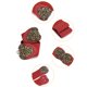 thumbnail image 2 of Cinturones elásticos texturizados con hebilla simétrica de metal INSPIRE CHIC para mujer Rojo Talla única, 2 of 4
