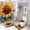 Sunflower Art 1, variant on Bathroom Rugs Sets 4 Piece with Shower Curtain, Sunflower Pattern Printed on Shower Curtain and Bath Mat Set, Great for Master Bath Beach House Modern Home, 72 x 72 inches