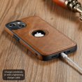 thumbnail image 6 of Casus Logo View Classic Slim Leather Case for iPhone 14 - Brown, 6 of 8