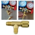 thumbnail image 4 of 14In Sae Brass Quick Coupler 2Pcs Access Tee Adapter For Vacuum Gauges, 4 of 9