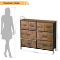thumbnail image 6 of LIFERECORD 8 Drawers Dresser, Fabric Closet Chests Storage Organizer Tower with Wooden Top Metal Frame for Bedroom Living Room Hallway Entryway, Brown, 6 of 7