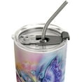 thumbnail image 3 of 20oz Butterfly Gifts for Women, Valentines Day Gifts for Her, Coffee Thermos For Women, Coffee Gifts for Women, Colorful Rainbow Butterfly Tumbler Cup, Insulated Travel Coffee Mug with Lid, 3 of 6