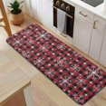 thumbnail image 5 of Red and Black Christmas Snowflake Pattern Kitchen Rug Mat,Kitchen Runner Rugs Non Skid Washable,Decorative Kitchen Floor Mats for Kitchen,Sink,Laundry,17"x47.2", 5 of 7