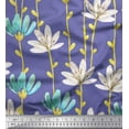 thumbnail image 1 of Soimoi Rayon Fabric Leaves & Wild Flower Decor Fabric Printed Yard 56 Inch Wide, 1 of 1