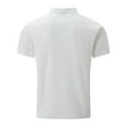 thumbnail image 5 of XIYON Men's Polo Shirt Men Short Sleeve Shirts Casual Solid Holiday Shirts Tops Fashion Casual Classic Collared Golf Shirts Polo Shirts For Men, 5 of 5