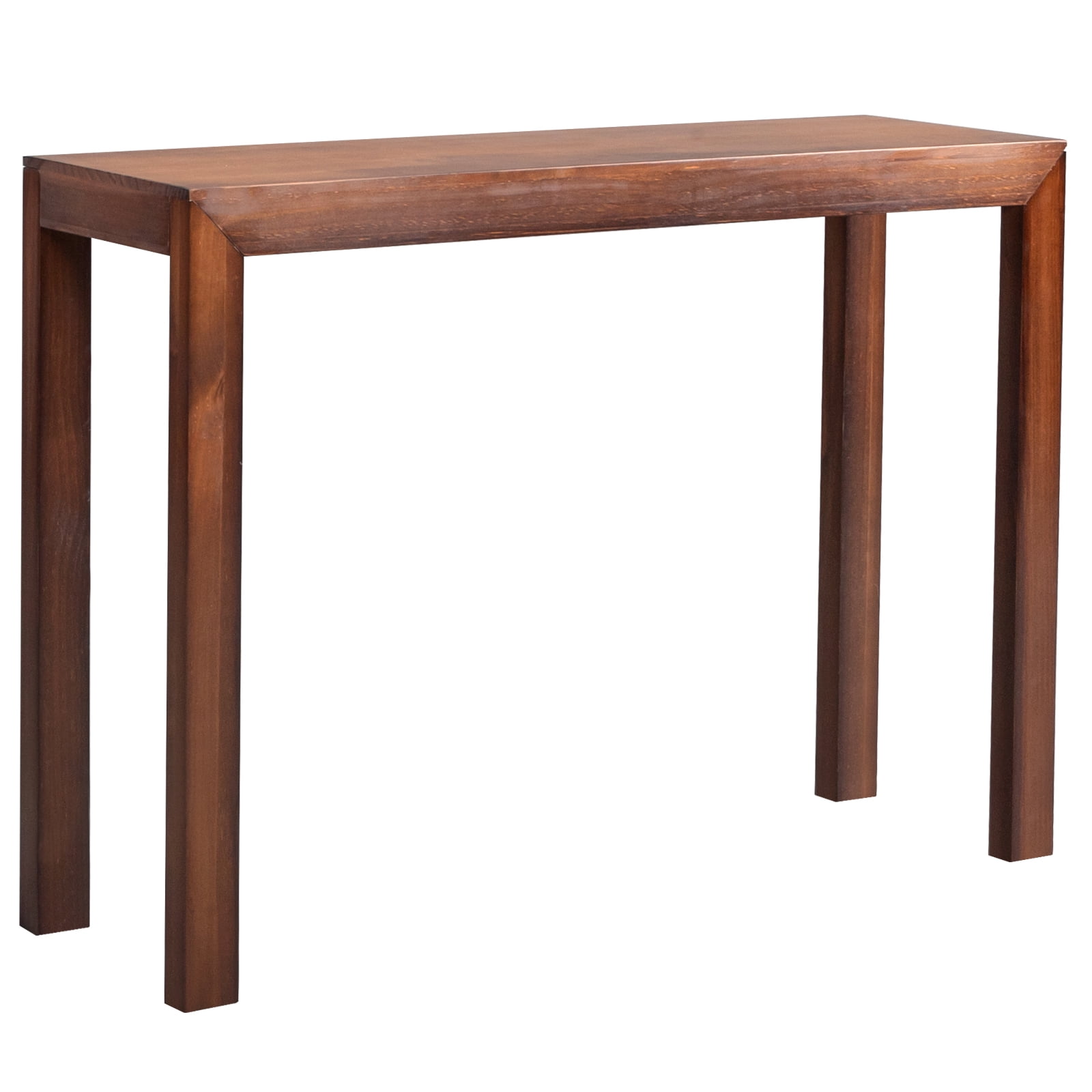 46" Pinewood Entryway Table, Console Table Entrance Table, Narrow Sofa Table for Living Room Entryway Hallway, Walnut