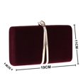 thumbnail image 3 of Women's Evening Bag Polyester Wedding Party Event Party Chain Solid Color Plain Wine Black Red, 3 of 5