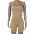 thumbnail image 4 of Clearance! Borniu Jumpsuits for Women, Round Neck Shoulder Sling Jumpsuit Solid Color Jumpsuit Shorts Tight Jumpsuit Overalls Women, Rompers for Women, Onesie for Women Clearance, 4 of 6