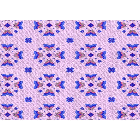 Ahgly Company Indoor Rectangle Patterned Tyrian Purple Area Rugs, 2' x 3'