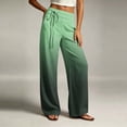 thumbnail image 5 of Womens Wide Leg Pants Gradient High Waisted Palazoos for Women Drawstring Waist Straight Leg Pants with Pockets Cotton Linen Flowy Summer Pants, 5 of 6