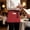 Red, variant on Color Polka Dot Waitress Apron with 3 Pockets, Modern Simple Geometric Blue Server Aprons Waterproof Kitchen Restaurant Half Waist Apron for Men Women