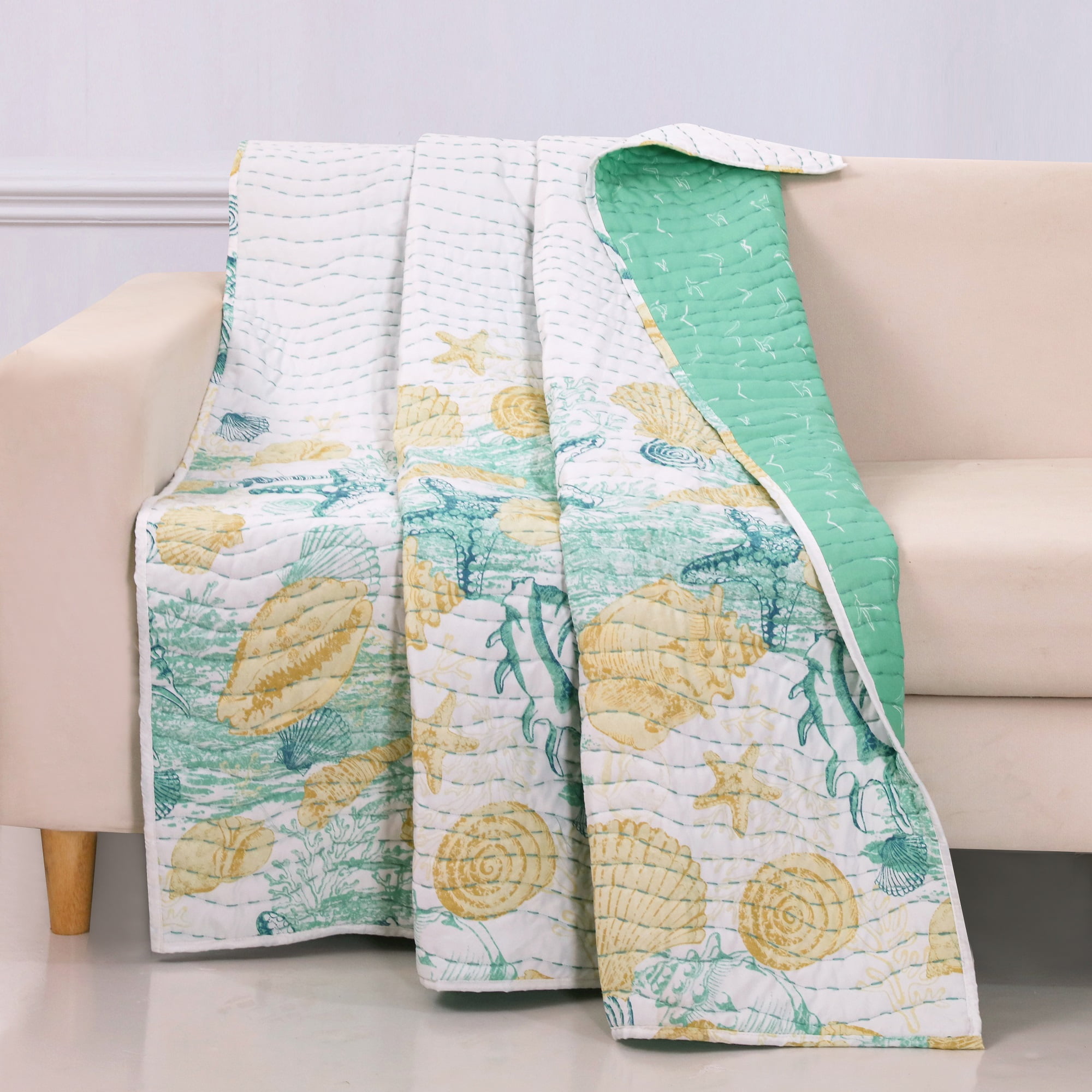 Sage 50 x 60 inches Barefoot Bungalow Juniper Throw Blanket Sage 50 x 60 inches Barefoot Bungalow Juniper Throw Blanket