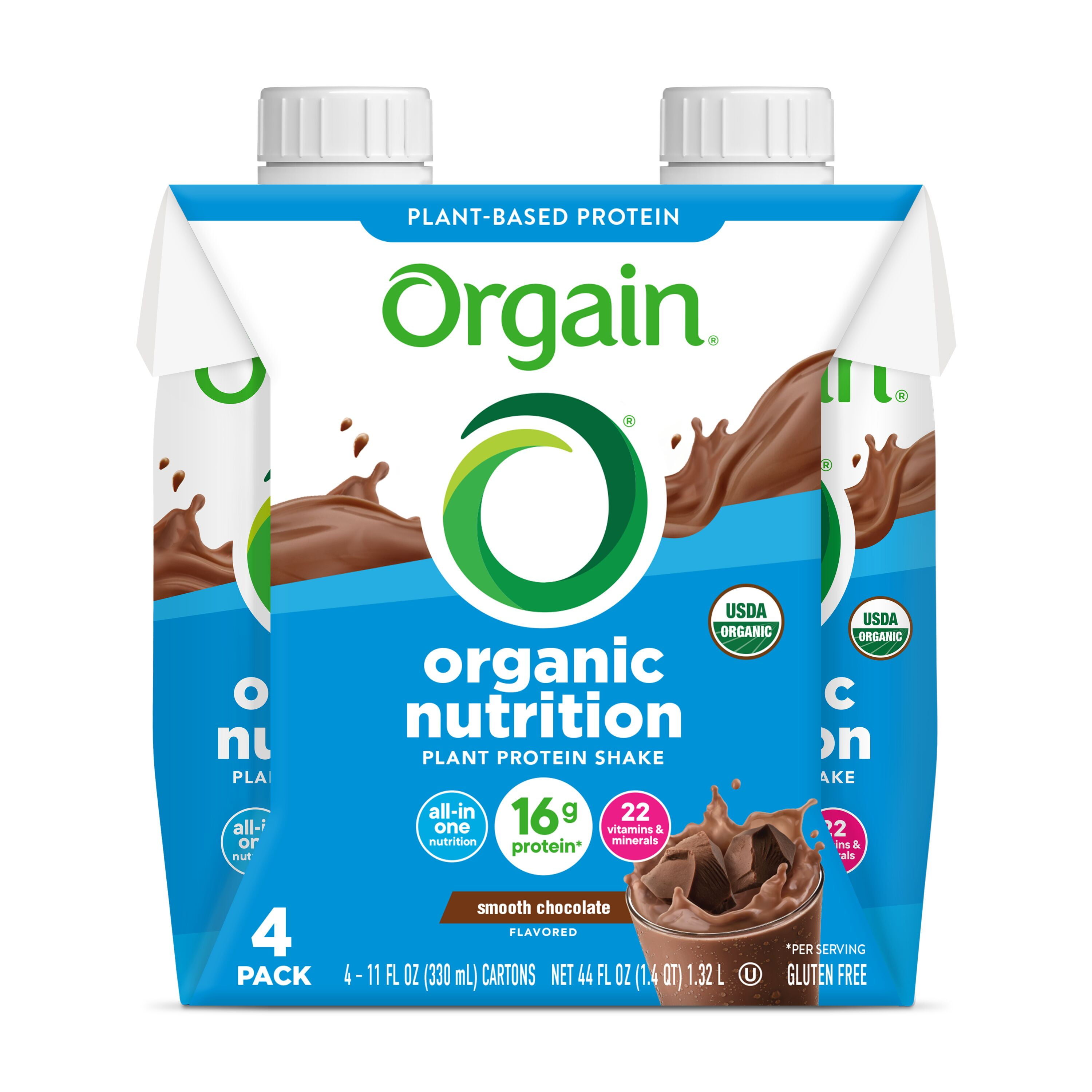 Orgain Organic Nutrition Vegan Protein Shake, Plant Based, Smooth