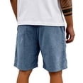 thumbnail image 5 of Nestiefly Mens Corduroy Shorts Elastic Waist Drawstring Lightweight Casual Summer Beach Lounge Short with Pockets Navy XL, 5 of 5
