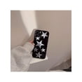 thumbnail image 4 of 1pc Glossy Black & Silver Five-Star Pattern Phone Case For Apple Iphone, 4 of 4