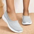 thumbnail image 5 of CAIXAI Orthopedic Dress Sneakers Women Adjustable Upper Women's Sneakers Classic Slip-On Low Top Walking Shoes Mesh Knitted Woven Mary Jane Shoes Hands-Free Workout Gym Shoes, 5 of 8