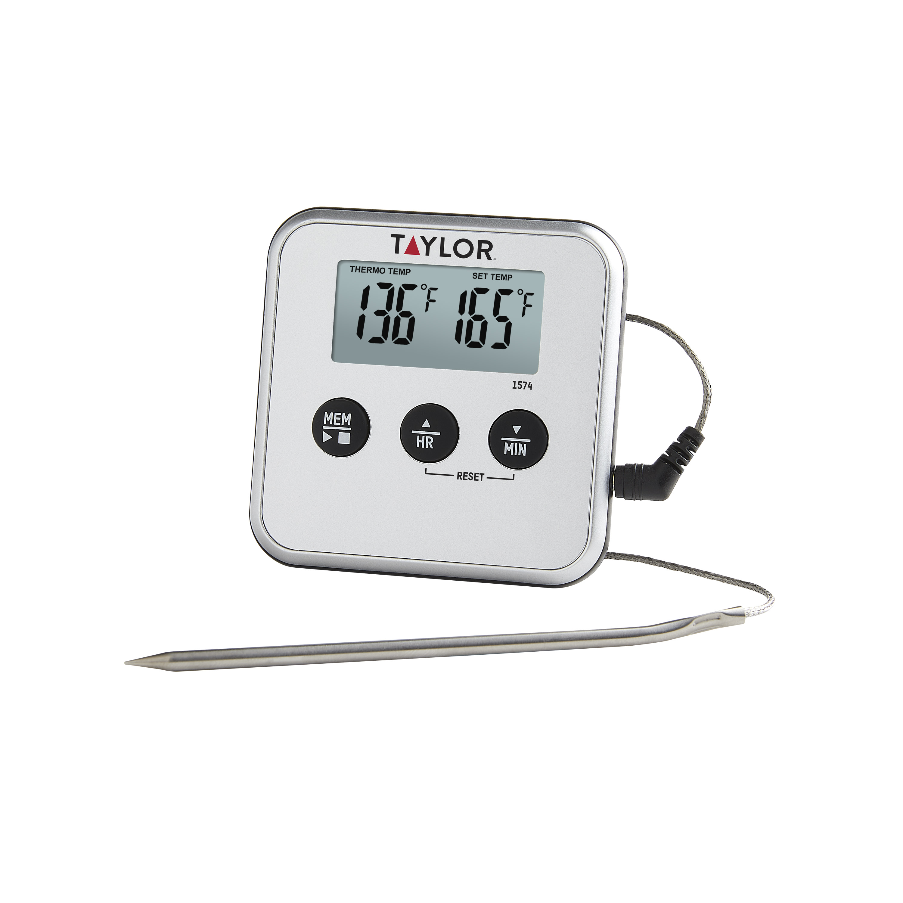 Taylor Precision Digital Meat Thermometer with Wired Probe